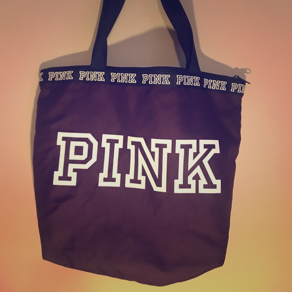 Pink VS burgundy medium size tote